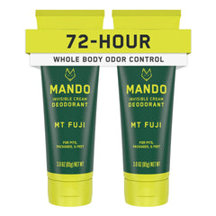 Mando Whole Body Deodorant Mt Fuji pack of 2 on display for all-day odor control