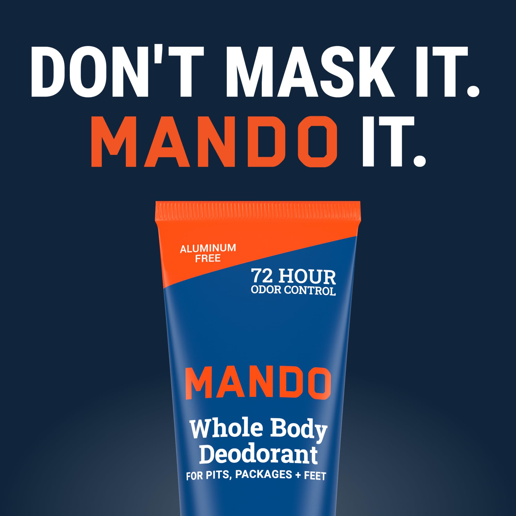 Mando texture closeup reveals smooth, non-greasy cream that dries invisibly.