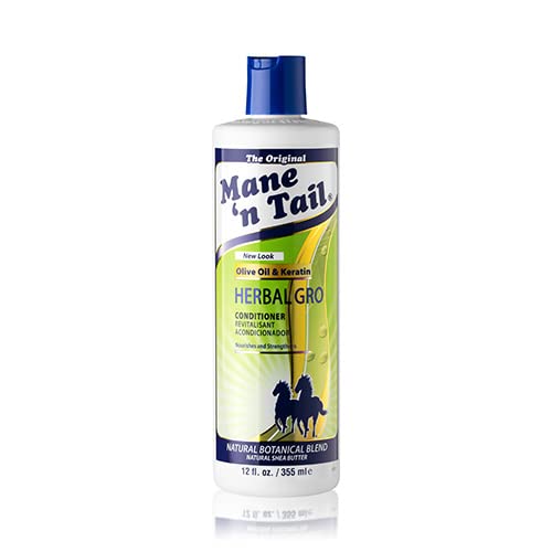 Mane 'n Tail Herbal Gro herbs label highlights natural botanicals for nourishment.