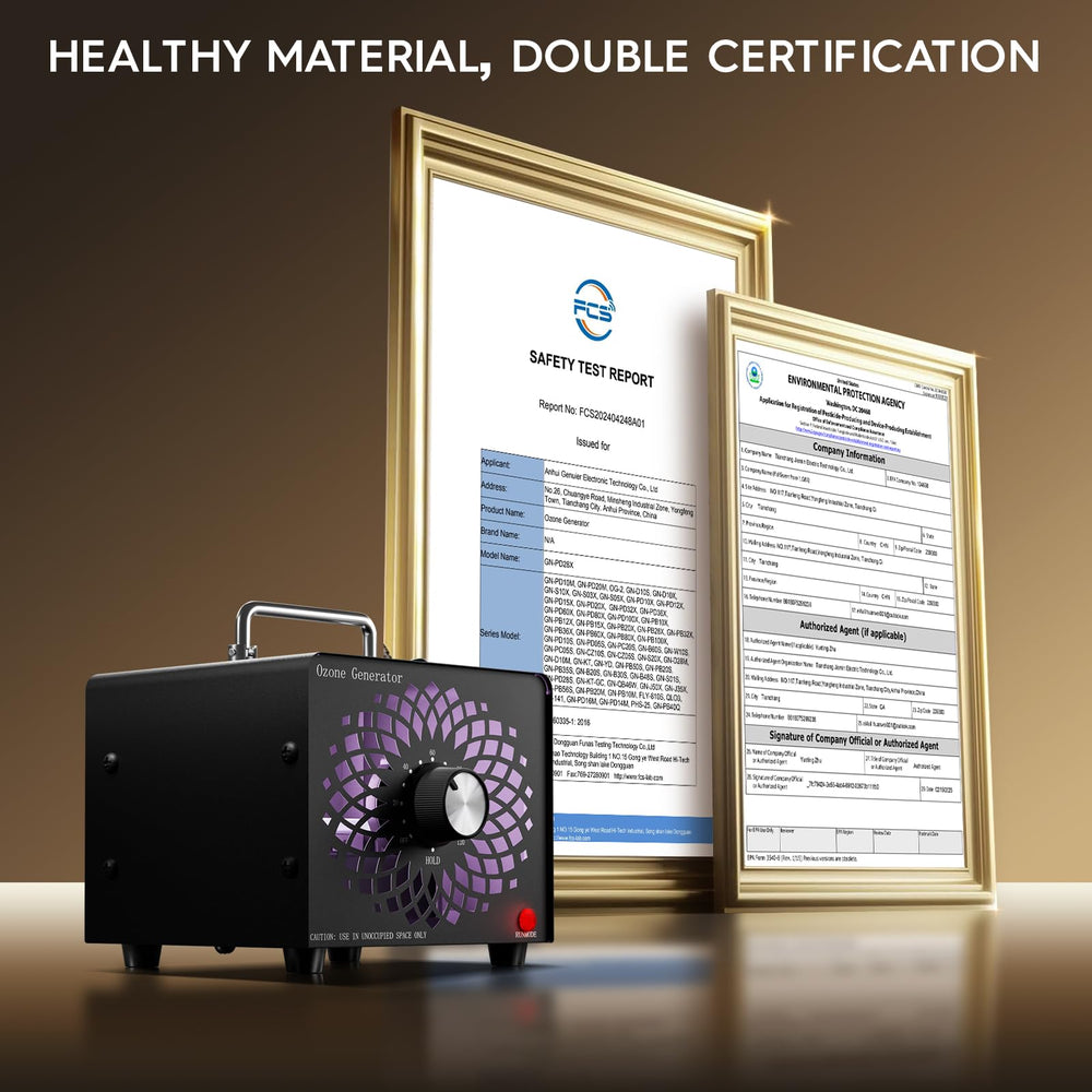 Manfh ozone-generator compact-case fits in enclosed spaces for easy storage