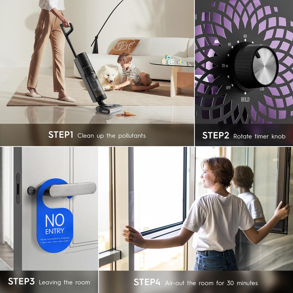 Manfh ozone purifier in-use home shows versatile odor control in living spaces