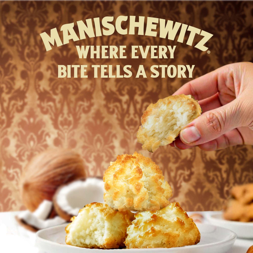 Manischewitz Almond Macaroons ingredients: clean coconut for a lactose-free snack.