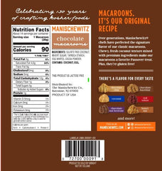 Manischewitz macaroon ingredients display simple, few ingredients