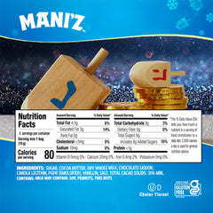 Manischewitz Gold Milk Chocolate Coins foil-wrapped for party favors
