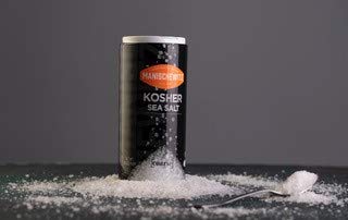 Manischewitz coarse sea salt for finishing dishes and brining