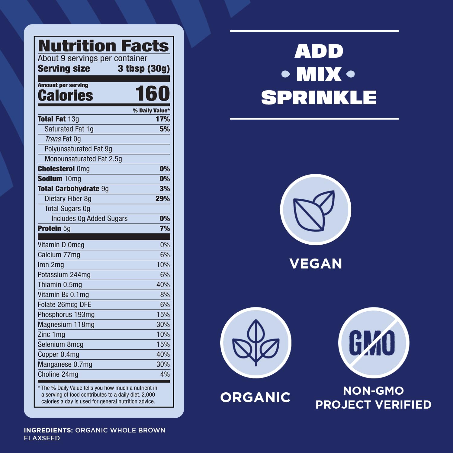Manitoba Harvest flaxseed in smoothie boosts nutrients