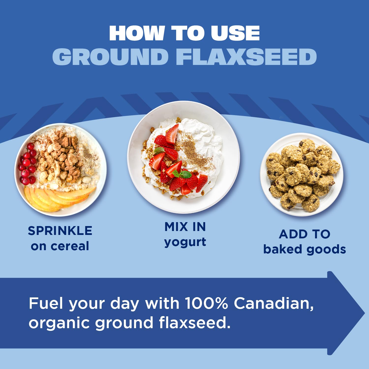 Ground flaxseed used in baking as vegan egg substitute option