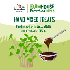 Saveur Manna Pro Farmhouse alfalfa-melasse pour mini chèvres.