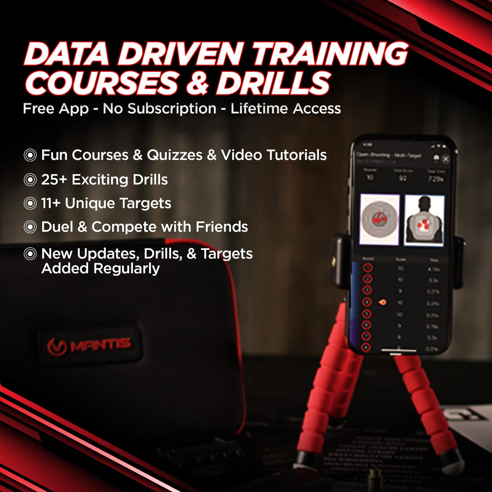 Mantis Laser Academy smartphone holder enabling on-device scoring