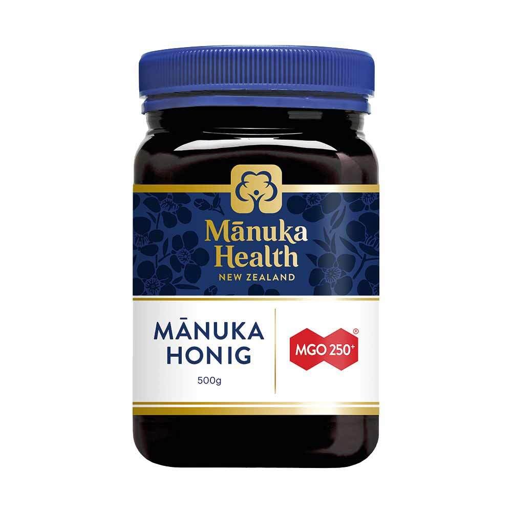 Manuka Health honey drizzle reveals golden color and smooth texture for daily use.