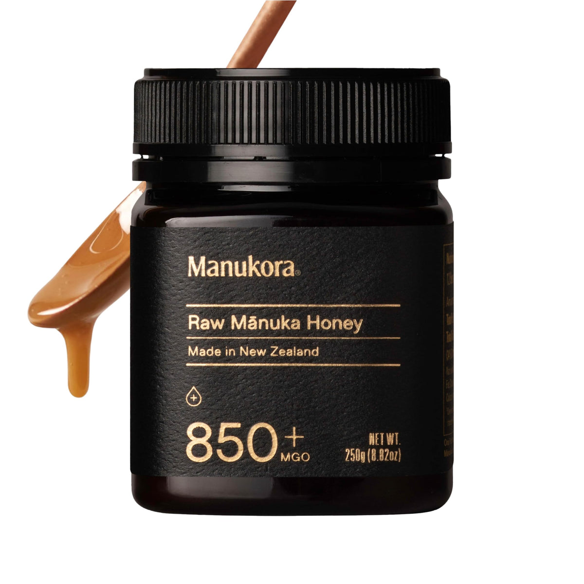 Manukora raw Manuka honey jar showing authentic New Zealand origin and high potency
