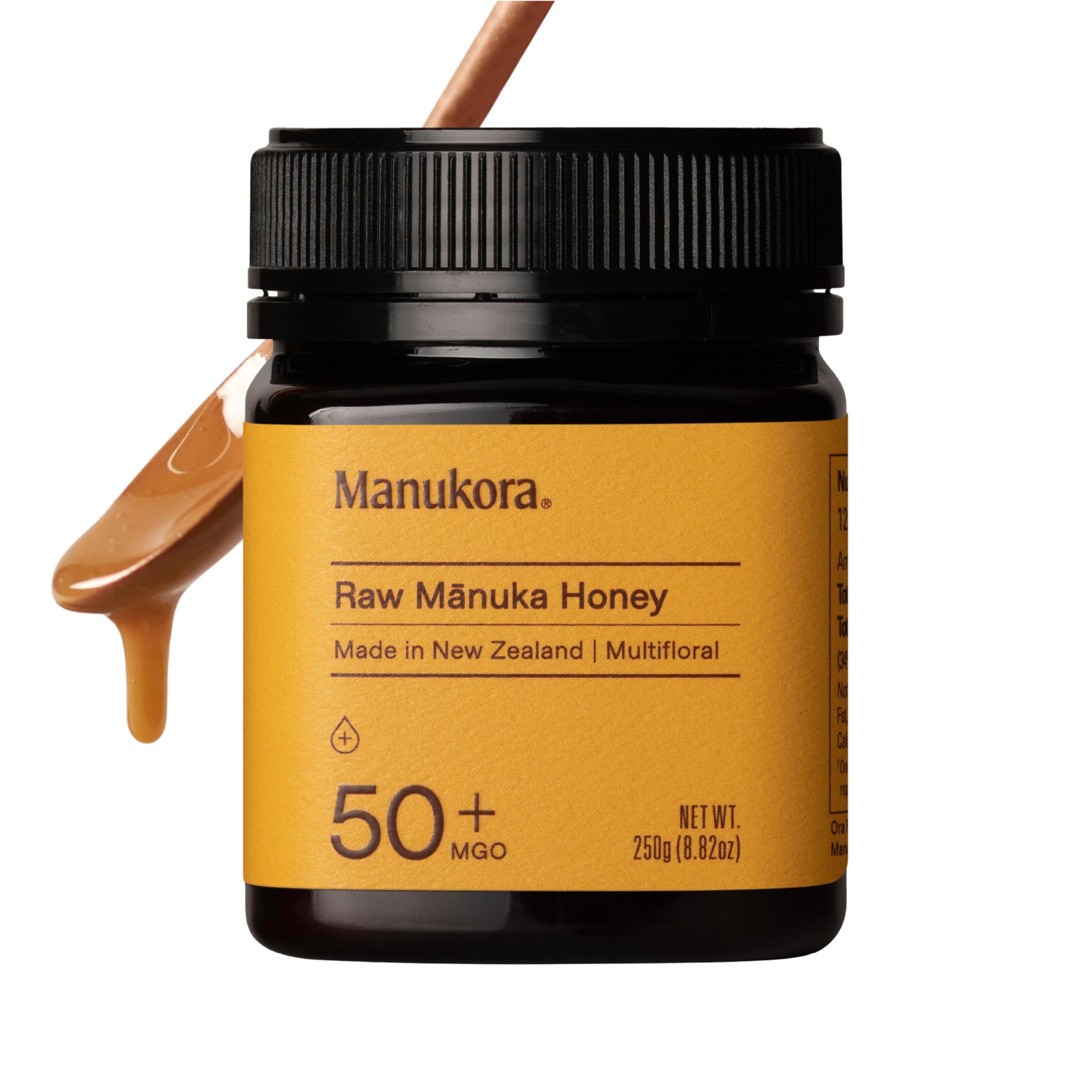 Manukora Raw Manuka Honey MGO 50+ jar with rich aroma supports daily wellness