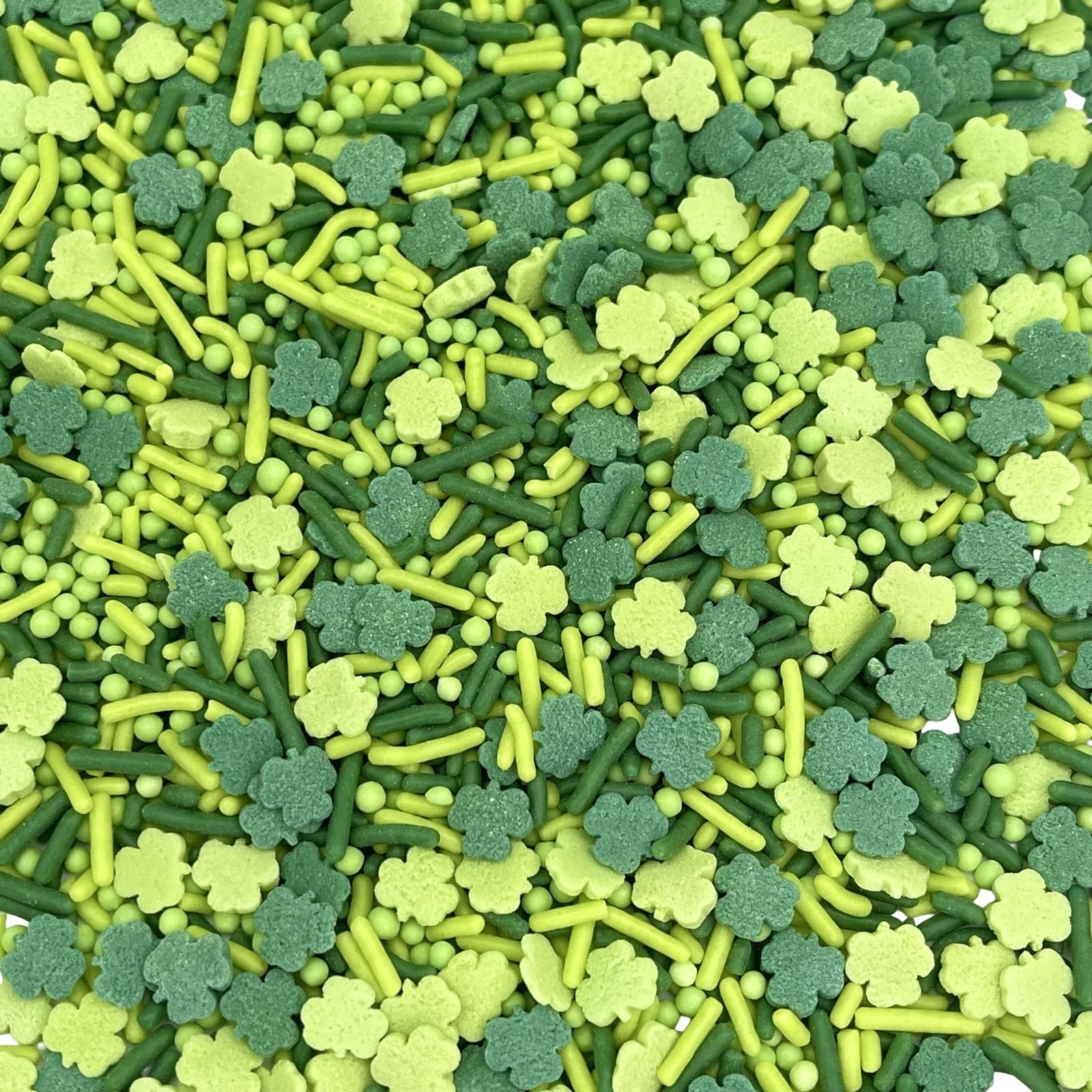 Manvscakes shamrock sprinkles on cookies add festive green color.