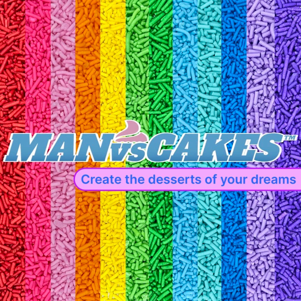Manvscakes hand-blended by master sugar artists for unique toppers.