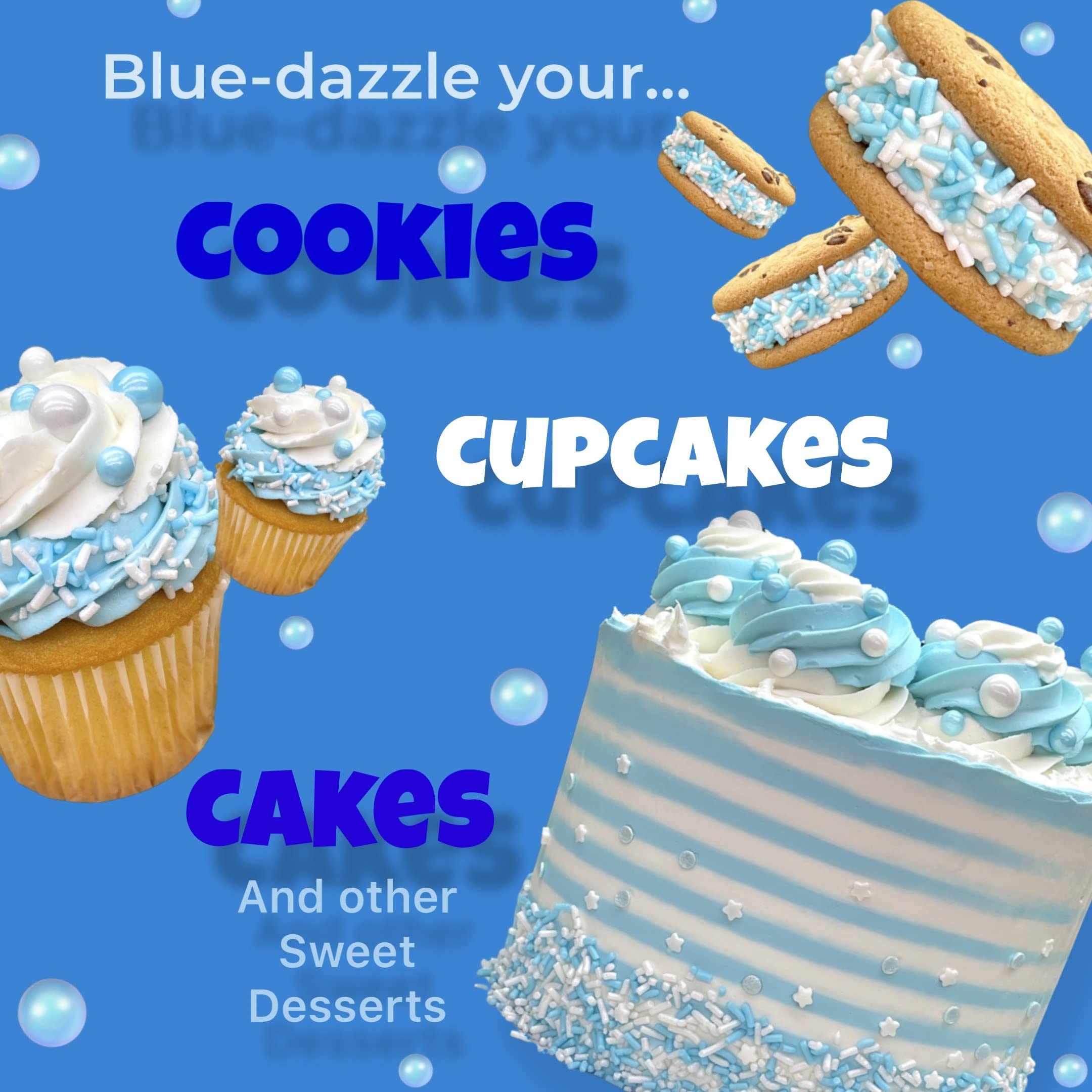 Manvscakes baby blue cake topping sprinkles create eye-catching detail