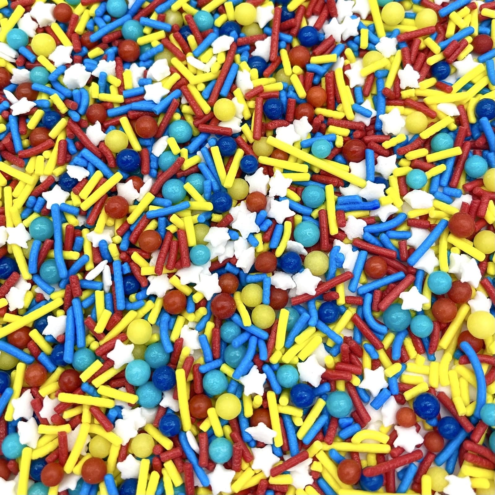 Manvscakes sprinkles blue and silver nonpareils brighten desserts with a sparkling finish.