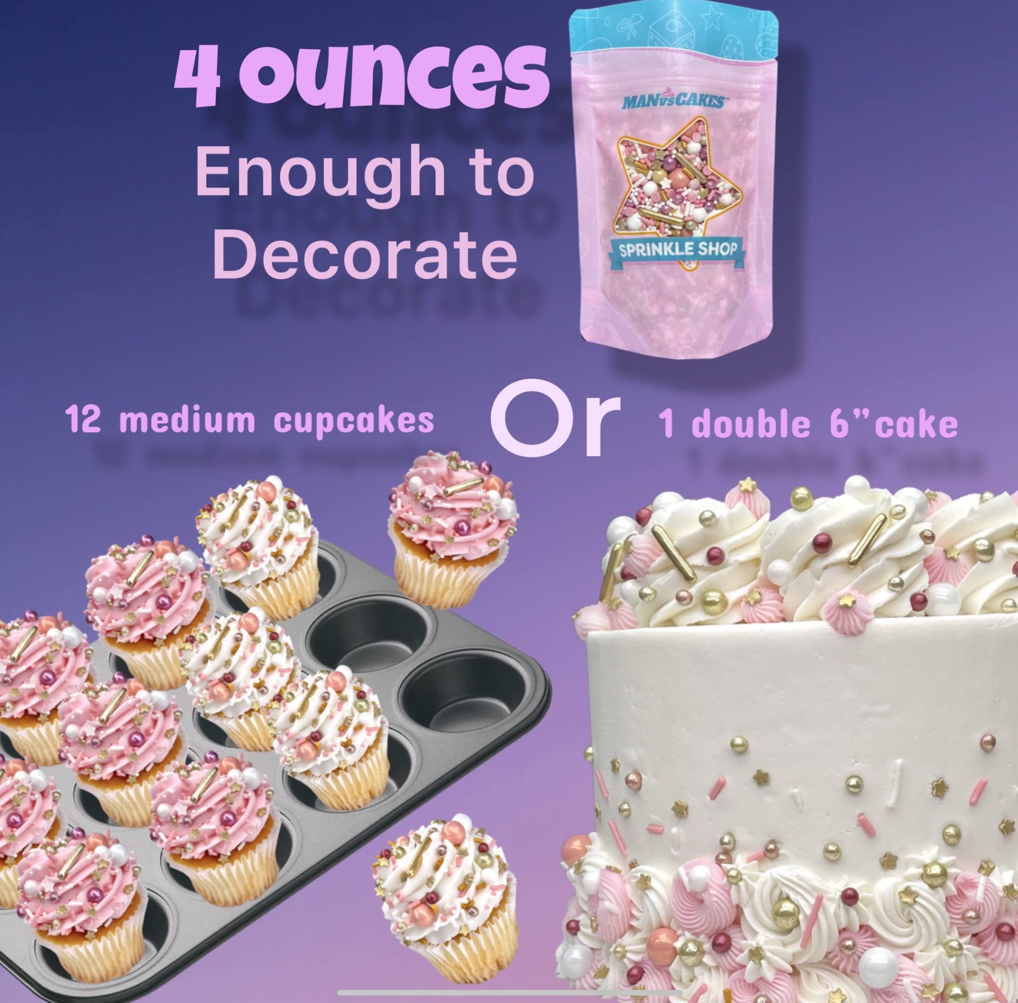 Manvscakes sprinkles cookies-baking-topping enhance cookies and pastries with color.
