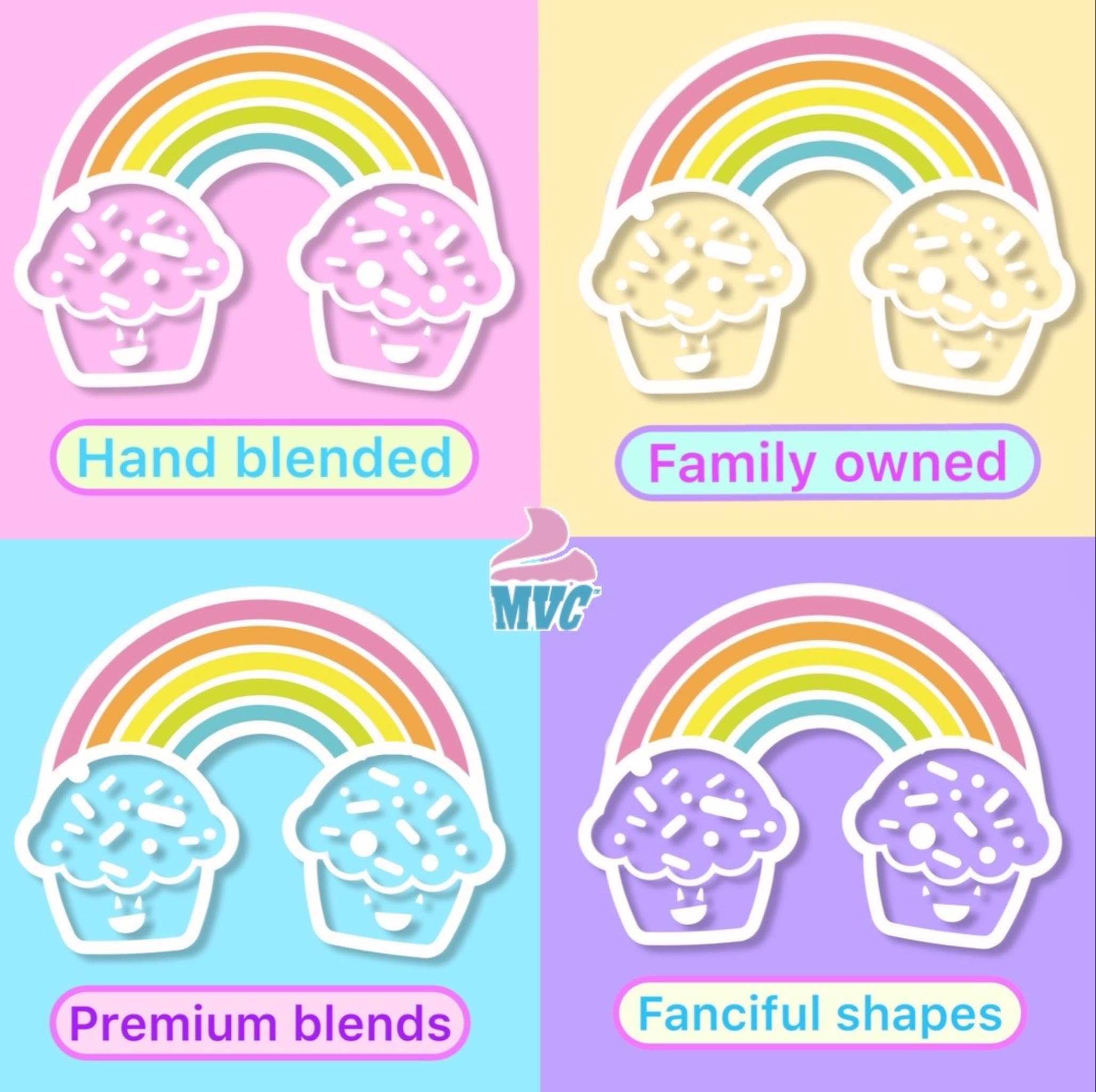 Manvscakes sprinkles use colorful hues for eye-catching dessert visuals.
