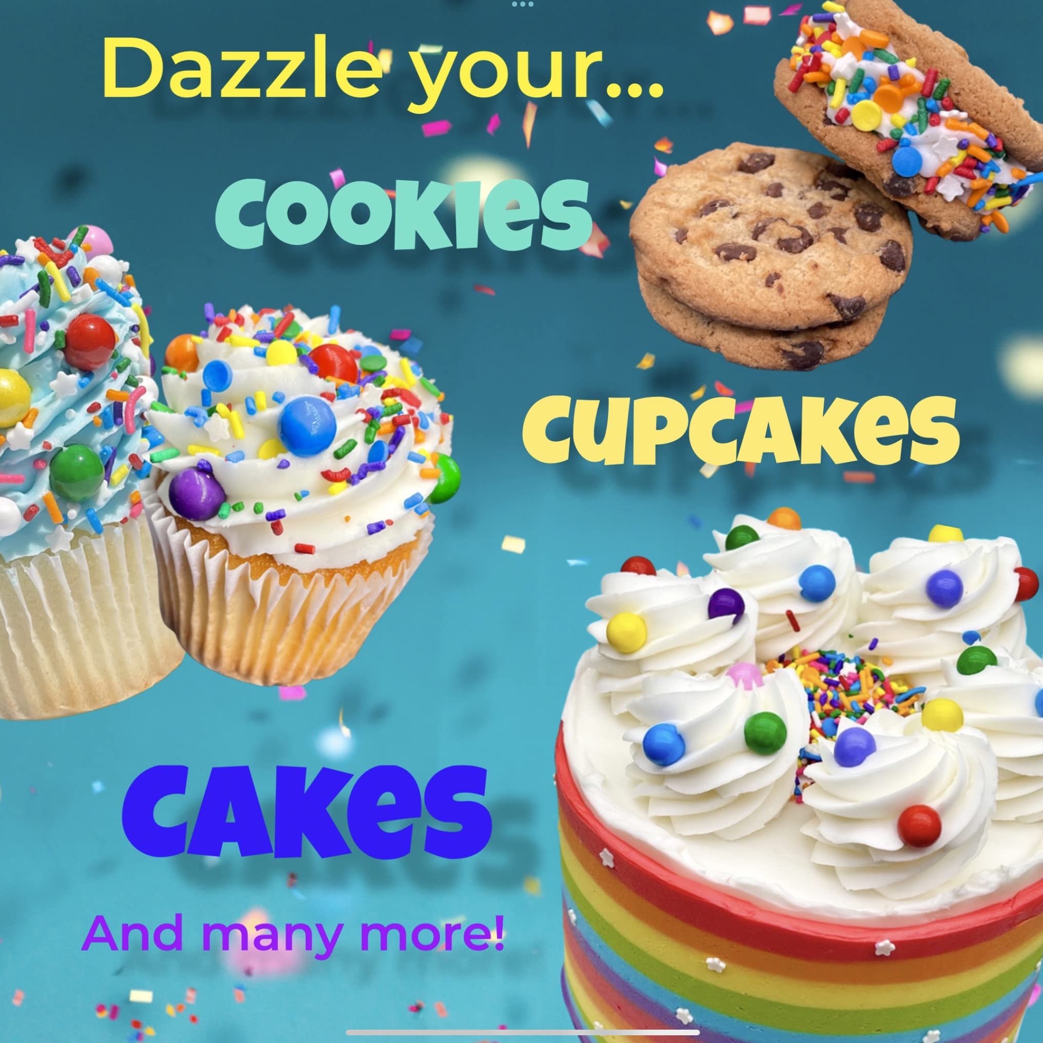 Manvscakes sprinkles ice-cream-decor add sparkle to frozen desserts.