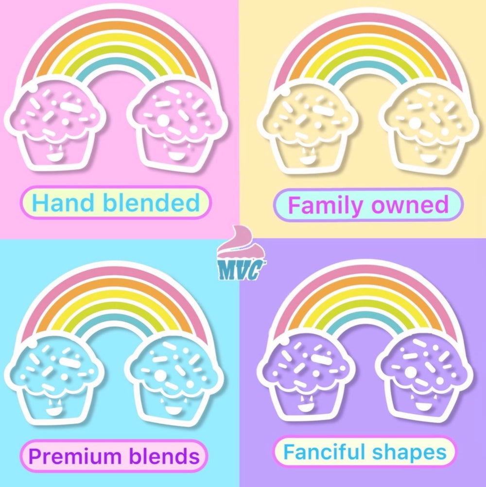 Manvscakes sprinkles atop ice cream for a playful look.
