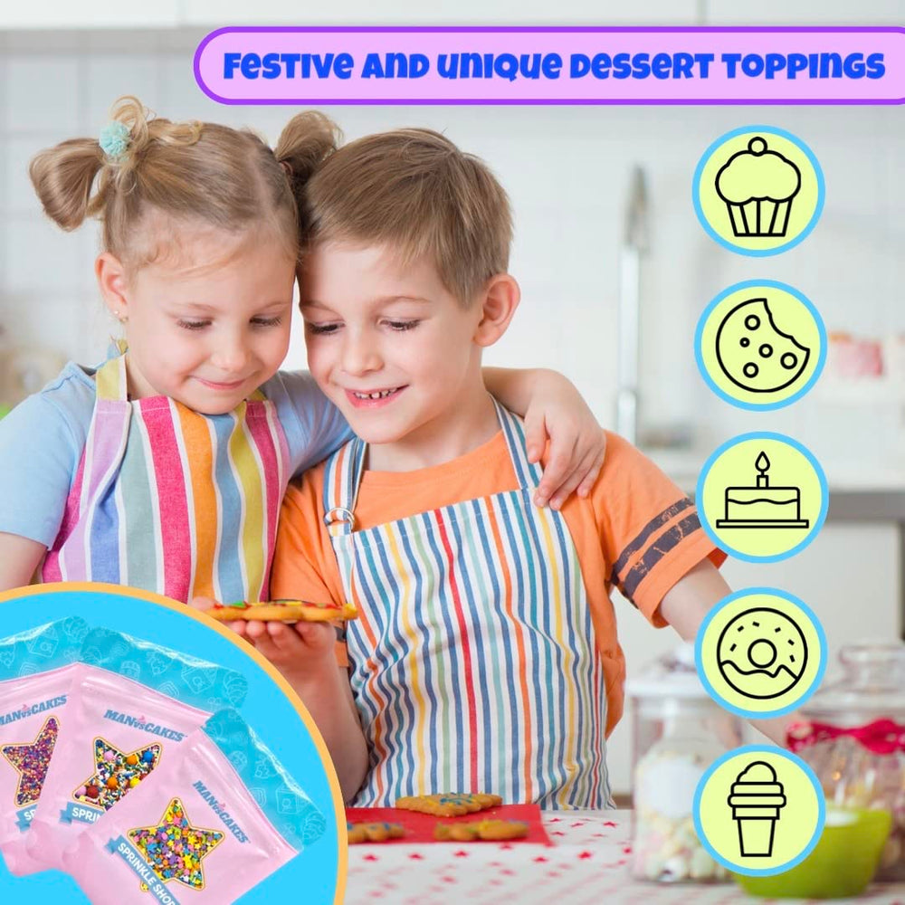 Manvscakes sprinkles-party-festive-buffet bring joyful atmosphere to parties and desserts.