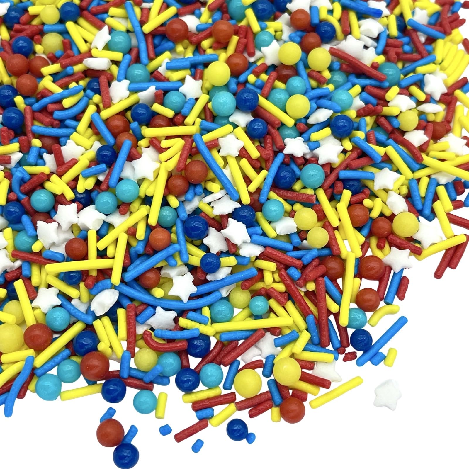 Manvscakes sprinkles sugar pearls create elegant, eye-catching toppings for pastries and confections.