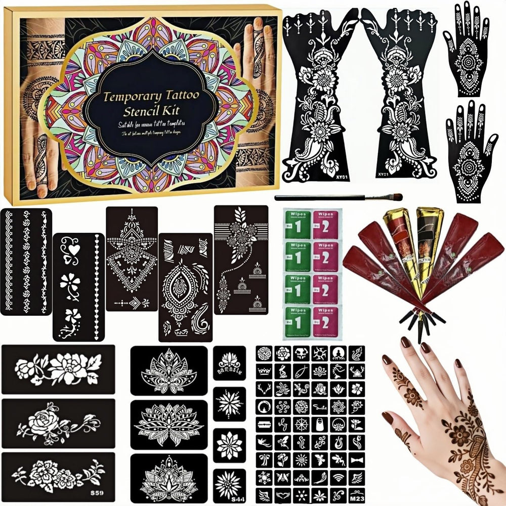 ManYan HaiYan manyanhaiyan kit with large stencils for reusable body art ideas