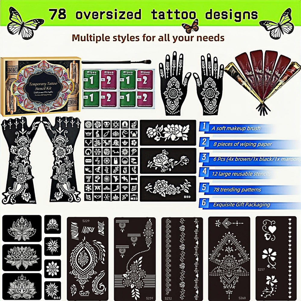 ManYan HaiYan manyanhaiyan kit features 78 designs for versatile body art