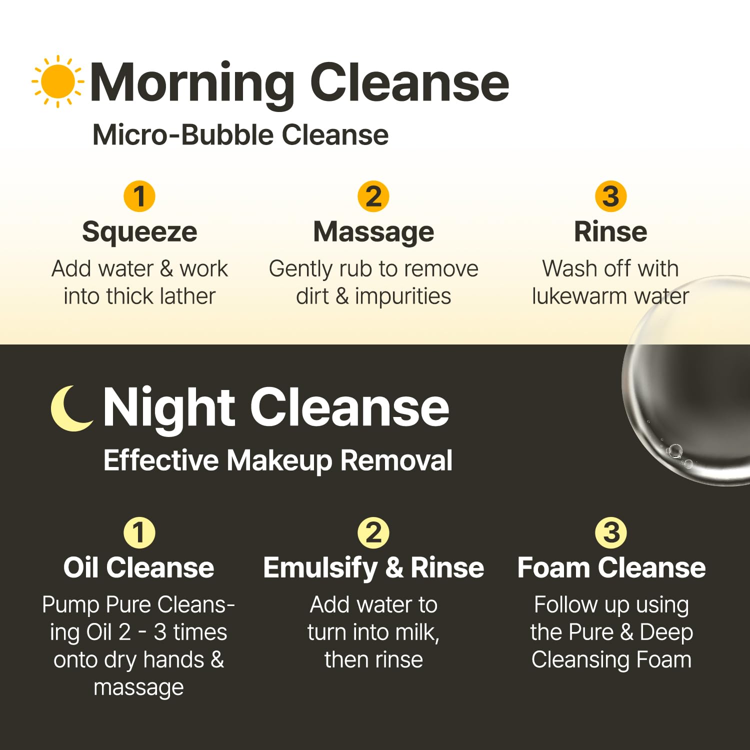 Manyo Pure & Deep Cleansing Foam on skin during application demonstrating gentle cleansing.