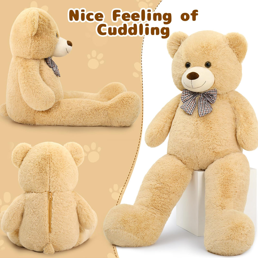 MaoGoLan tan 47-inch teddy invites warm snuggles and decorative charm.