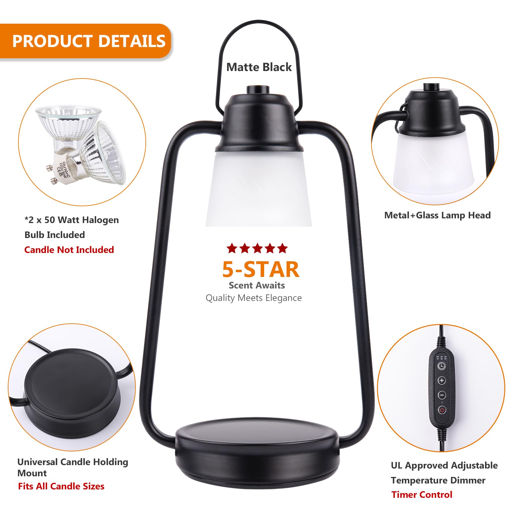 MAOYUE candle warmer lamp placed on office desk for focused ambiance