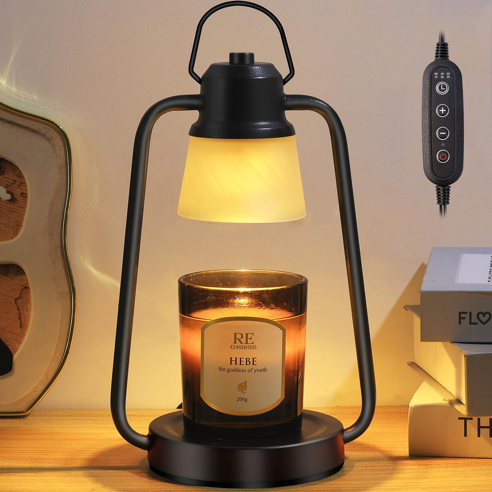 MAOYUE candle warmer lamp top view showing flame-free melting and clean aesthetics
