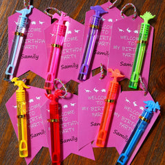 Mapixo neon bubble wands neatly arranged, boosting party decoration and play.