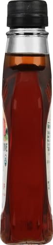 Maple Grove Farms maple syrup labeled tap closeup shows quality and origin