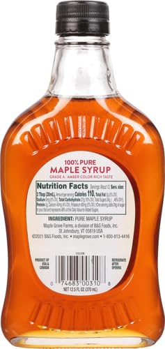 Maple Grove Farms Pure Maple Syrup on yogurt with fruit topping