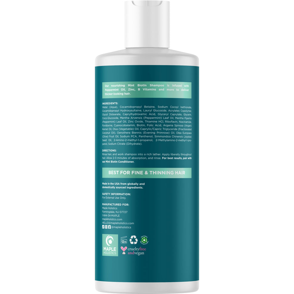 Dry scalp care with Maple Holistics shampoo calms flaky areas.