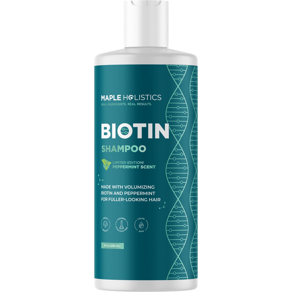 Shampoo for thinning hair routine with Maple Holistics product.