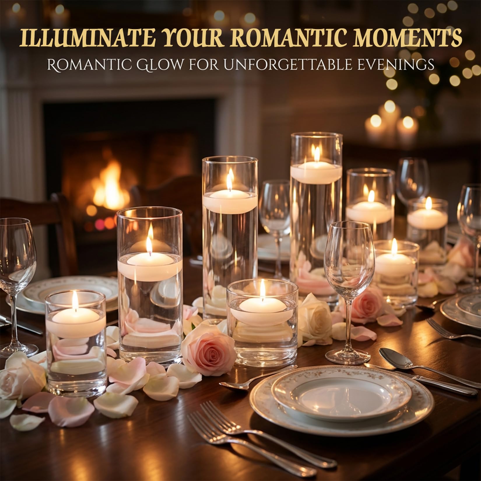 MAQIHAN unscented floating candle for fragrance-free dinner party decor.