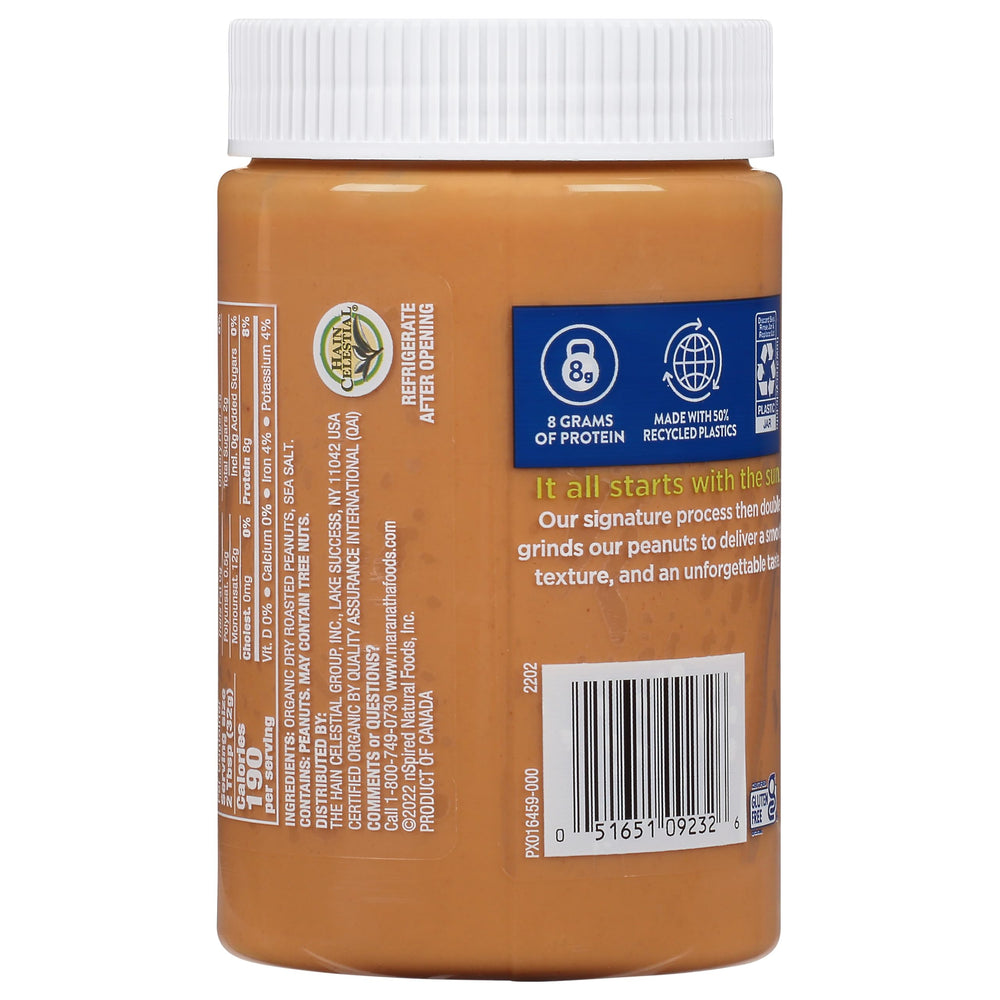 MARANATHA Organic Creamy Peanut Butter with dipping bowls for easy snacking.