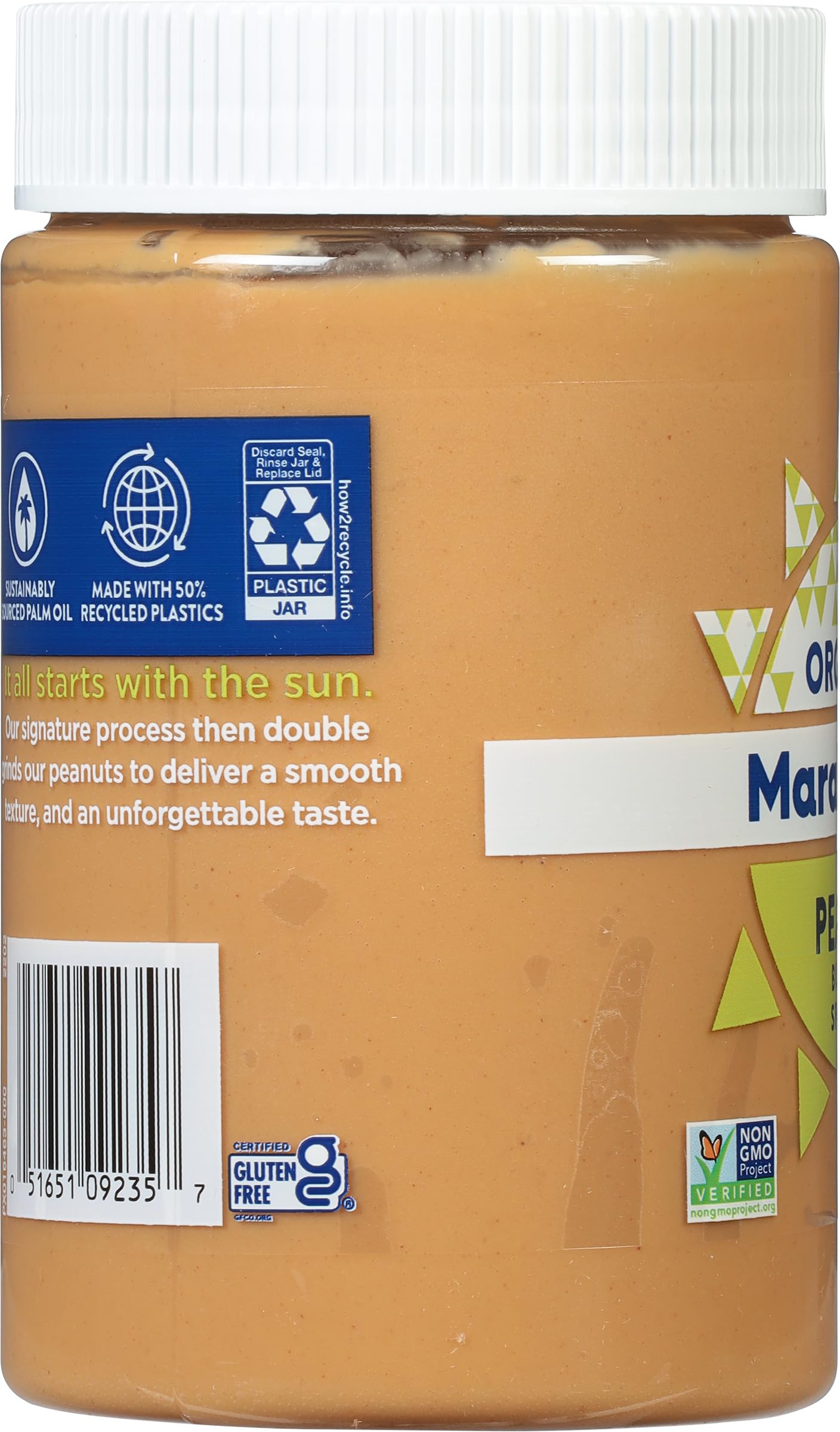 MaraNatha Spread on toast demonstrates creamy texture and versatile use.