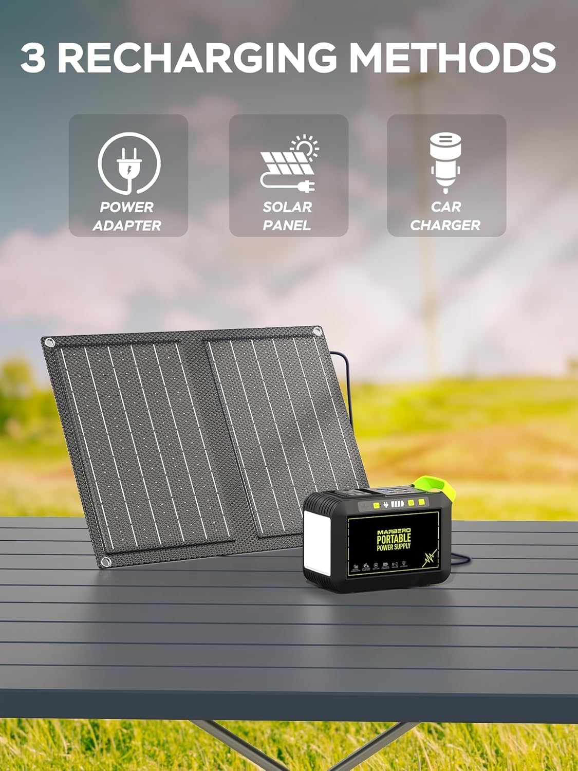 MARBERO outdoor power kit for emergencies and everyday charging