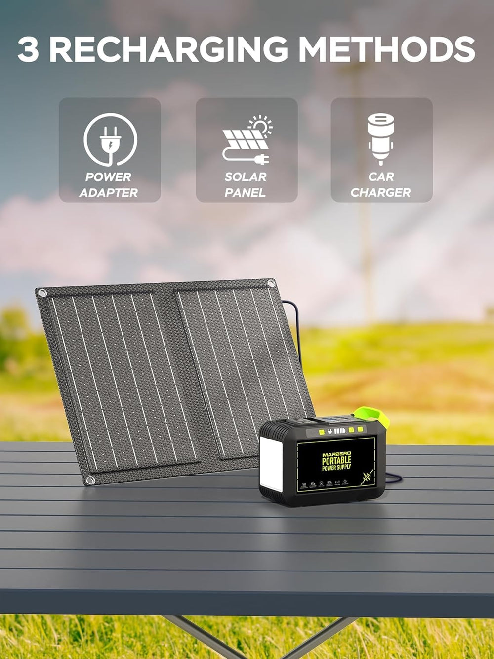 MARBERO outdoor power kit for emergencies and everyday charging