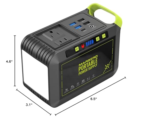 MARBERO M82 includes power adapter, car charger, and manual.
