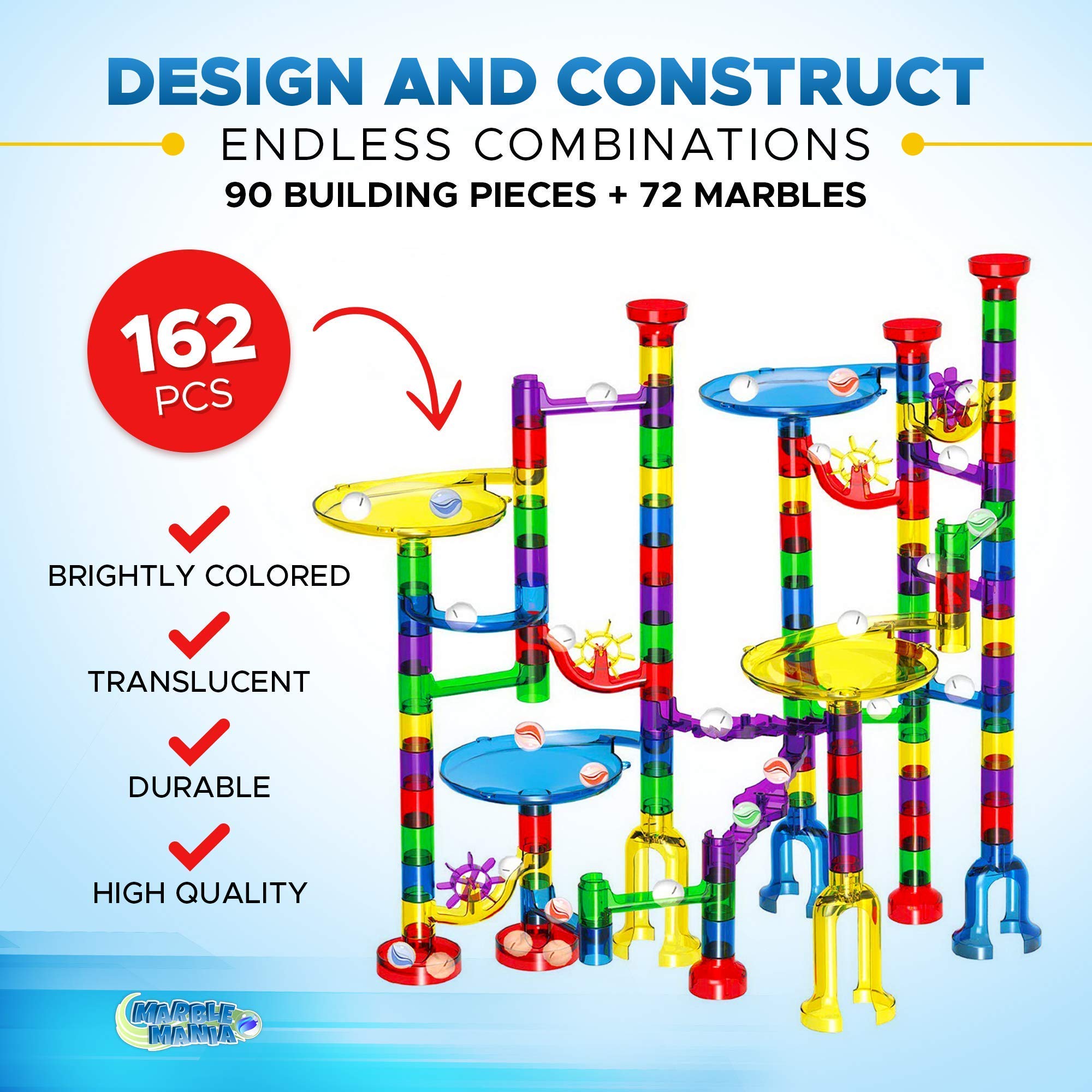 Marble Mania see-through pieces let children follow the marble journey