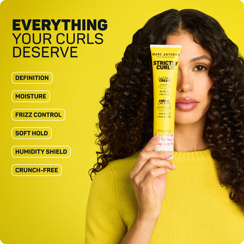 Applying Marc Anthony Curl Cream to hair to tame frizz