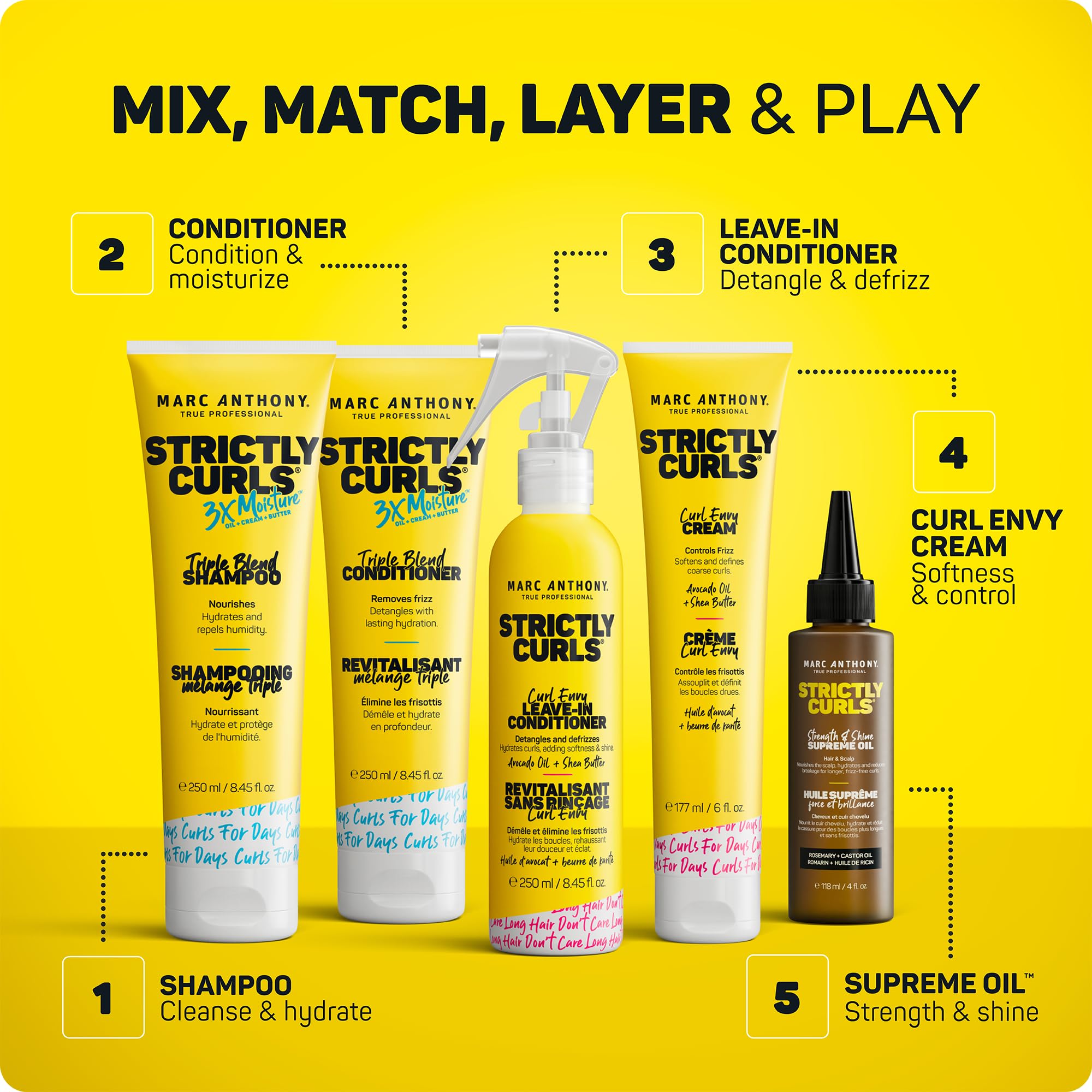 Marc Anthony curls before and after using Curl Envy Cream