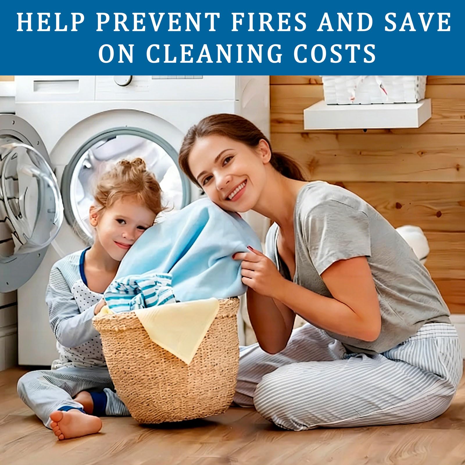 Kit in use removing lint from a dryer vent by Marchio figurativo GG.