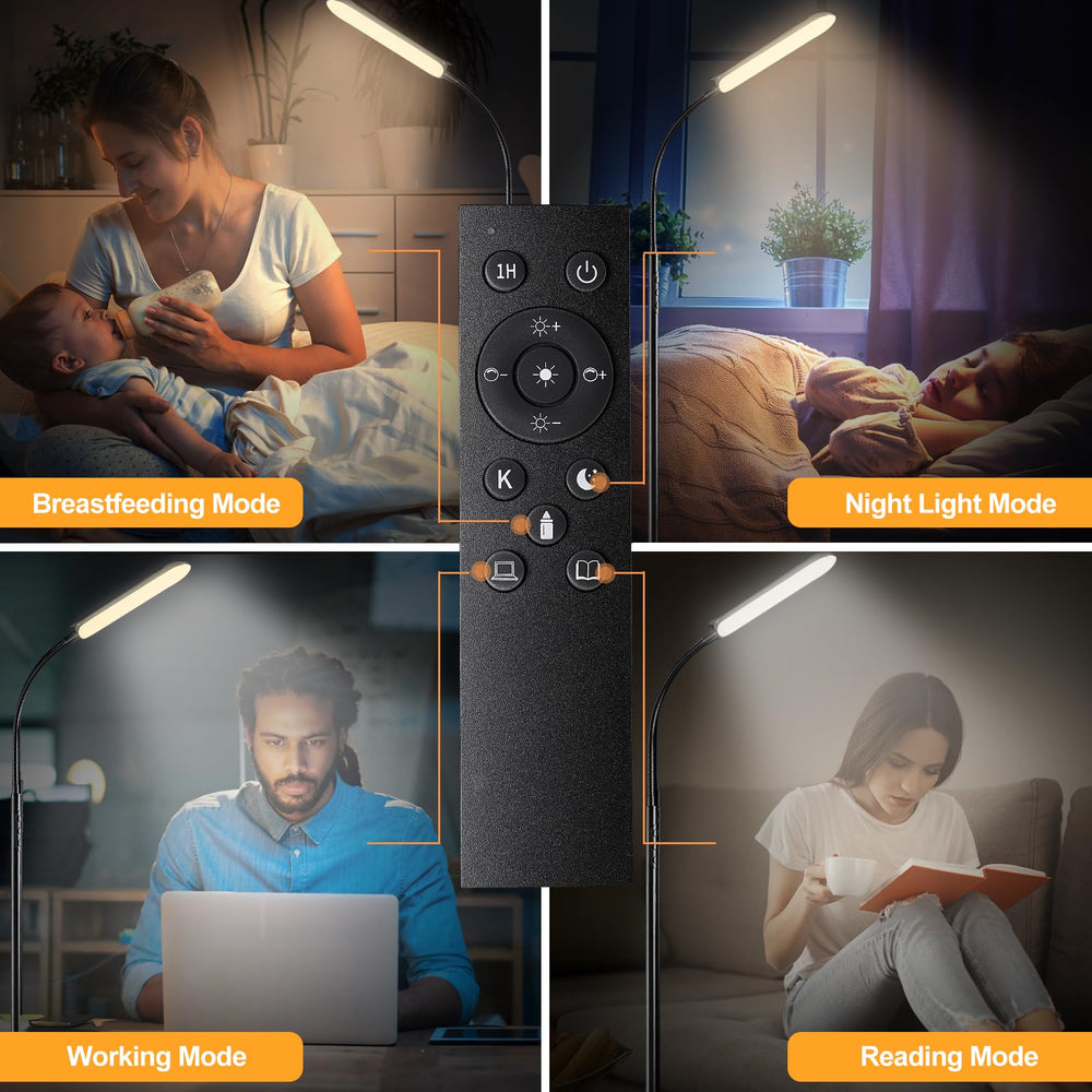Marctronic lamp head rotates 360 degrees to light every corner.