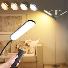 Marctronic floor lamp remote control enables easy operation from anywhere.