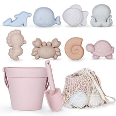 MarcZero silicone beach bucket for tiny hands and sand-building fun